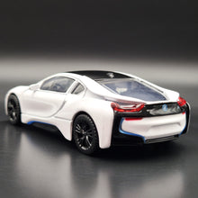 Load image into Gallery viewer, Rastar 2018 BMW i8 White 1:43 Diecast Model Car
