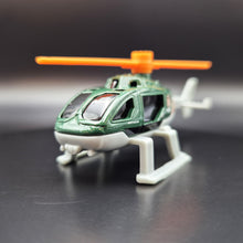 Load image into Gallery viewer, Matchbox 2022 MBX Rescue Helicopter Dark Green MBX Mountain II 5 Pack Loose
