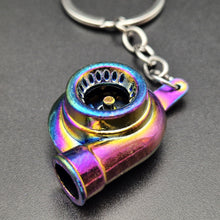 Load image into Gallery viewer, Key Ring/Chain - Explorafind Metal Mini Turbocharger Key Ring Colourful Chrome

