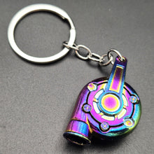 Load image into Gallery viewer, Key Ring/Chain - Explorafind Metal Mini Turbocharger Key Ring Colourful Chrome
