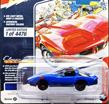 Load image into Gallery viewer, Johnny Lightning 2023 1979 Chevy Corvette Blue Classic Gold Collection 4/6 New