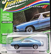 Load image into Gallery viewer, Johnny Lightning 2022 1969 Dodge Charger R/T Light Blue Muscle Cars U.S.A 2/6 New
