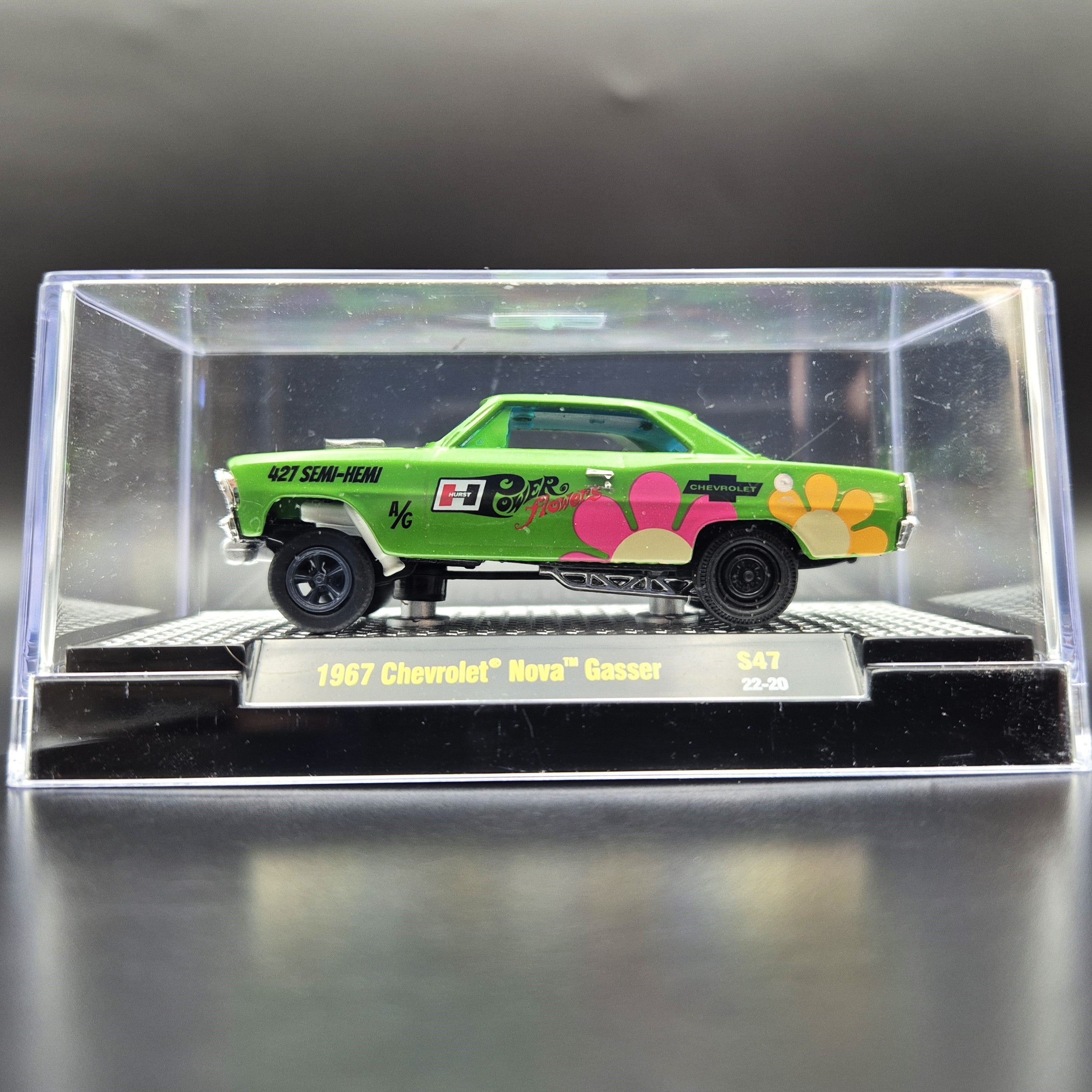 M2 Machines 1967 Chevrolet Nova Gasser Green Hurst Power Flowers
