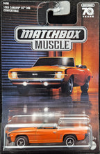 Load image into Gallery viewer, Matchbox 2023 1969 Camaro SS 396 Convertible Orange Matchbox Muscle 4/6 New
