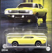 Load image into Gallery viewer, Matchbox 2023 1970 Plymouth Cuda Light Yellow Matchbox Muscle 6/6 New Long Card
