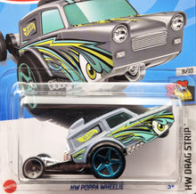 Load image into Gallery viewer, Hot Wheels 2023 HW Poppa Wheelie Grey #186 HW Drag Strip 8/10 New Long Card
