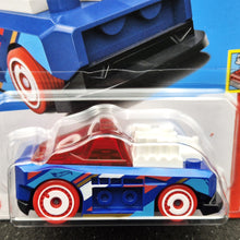 Load image into Gallery viewer, Hot Wheels 2023 Custom Small Block Blue #30 Brick Rides 2/5 New Long Card
