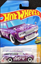 Load image into Gallery viewer, Hot Wheels 2023 Datsun Bluebird Wagon (510) Purple #235 HW Wagons 4/5 New Long Card
