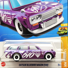 Load image into Gallery viewer, Hot Wheels 2023 Datsun Bluebird Wagon (510) Purple #235 HW Wagons 4/5 New Long Card
