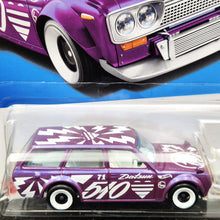 Load image into Gallery viewer, Hot Wheels 2023 Datsun Bluebird Wagon (510) Purple #235 HW Wagons 4/5 New Long Card
