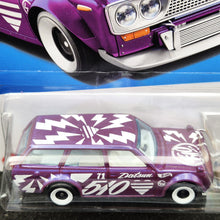 Load image into Gallery viewer, Hot Wheels 2023 Datsun Bluebird Wagon (510) Purple #235 HW Wagons 4/5 New Long Card
