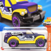 Load image into Gallery viewer, Hot Wheels 2023 Power Panel Purple #189 HW Hot Trucks 5/10 New Long Card
