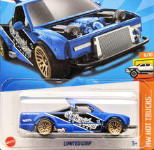 Load image into Gallery viewer, Hot Wheels 2023 Limited Grip Matte Blue #190 HW Hot Trucks 6/10 New Long Card
