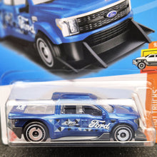 Load image into Gallery viewer, Hot Wheels 2023 Ford F-150 Lightning Custom Dark Blue #226 HW Hot Trucks 9/10 New Long Card
