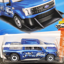 Load image into Gallery viewer, Hot Wheels 2023 Ford F-150 Lightning Custom Dark Blue #226 HW Hot Trucks 9/10 New Long Card
