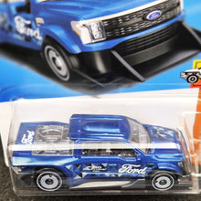 Load image into Gallery viewer, Hot Wheels 2023 Ford F-150 Lightning Custom Dark Blue #226 HW Hot Trucks 9/10 New Long Card
