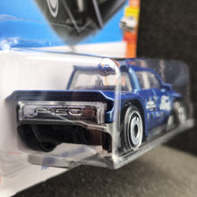 Load image into Gallery viewer, Hot Wheels 2023 Ford F-150 Lightning Custom Dark Blue #226 HW Hot Trucks 9/10 New Long Card
