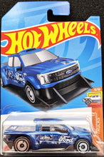 Load image into Gallery viewer, Hot Wheels 2023 Ford F-150 Lightning Custom Dark Blue #226 HW Hot Trucks 9/10 New Long Card
