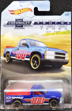 Load image into Gallery viewer, Hot Wheels 2018 Chevy 1500 Dark Blue 100 Years of Chevy Trucks 6/8 New
