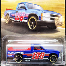 Load image into Gallery viewer, Hot Wheels 2018 Chevy 1500 Dark Blue 100 Years of Chevy Trucks 6/8 New
