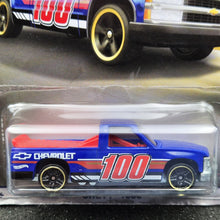 Load image into Gallery viewer, Hot Wheels 2018 Chevy 1500 Dark Blue 100 Years of Chevy Trucks 6/8 New
