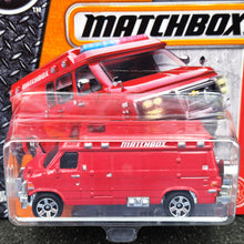 Load image into Gallery viewer, Matchbox 2017 &#39;95 Custom Chevy Van Red #87 MBX Heroic Rescue New
