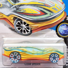 Load image into Gallery viewer, Hot Wheels 2016 Clear Speeder Transparent Aqua #13 X-Raycers 3/10 New Long Card
