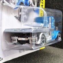 Load image into Gallery viewer, Hot Wheels 2014 Fast-Bed Hauler Blue #105 HW Off-Road: Stunt Circuit New Long Card
