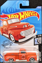 Load image into Gallery viewer, Hot Wheels 2020 &#39;49 Ford F1 Orange #120 Rod Squad 5/10 New Long Card
