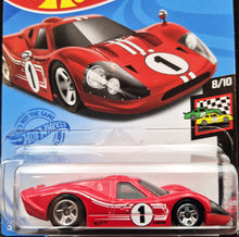 Load image into Gallery viewer, Hot Wheels 2021 &#39;67 Ford GT40 MK.IV Red #106 HW Race Day 8/10 New Long Card
