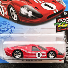Load image into Gallery viewer, Hot Wheels 2021 &#39;67 Ford GT40 MK.IV Red #106 HW Race Day 8/10 New Long Card
