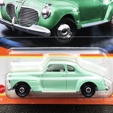 Load image into Gallery viewer, Matchbox 2023 1941 Plymouth Coupe Pilot Green #8 MBX Showroom New Long Card
