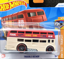 Load image into Gallery viewer, Hot Wheels 2024 Trouble Decker Tan &amp; Red #126 HW Fast Transit 5/5 New
