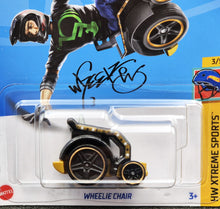 Load image into Gallery viewer, Hot Wheels 2024 Wheelie Chair Black #64 HW Xtreme Sports 3/5 New Long Card
