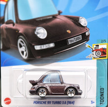 Load image into Gallery viewer, Hot Wheels 2024 Porsche 911 Turbo 3.6 (964) Dark Purple #199 Tooned 2/5 New Long Card
