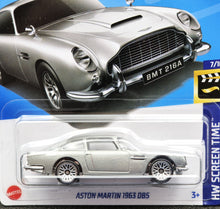 Load image into Gallery viewer, Hot Wheels 2024 Aston Martin 1963 DB5 Silver #107 HW Screen Time 7/10 New Long Card
