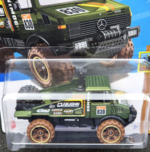 Load image into Gallery viewer, Hot Wheels 2024 Mercedes-Benz Unimog 1300L Olive Green #178 HW Dirt 1/10 New Long Card
