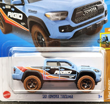 Load image into Gallery viewer, Hot Wheels 2024 &#39;20 Toyota Tacoma Light Blue #198 HW Dirt 4/10 New Long Card
