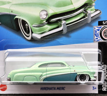 Load image into Gallery viewer, Hot Wheels 2024 Hirohata Merc Seafoam Green #143 Rod Squad 5/5 New Long Card
