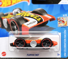 Load image into Gallery viewer, Hot Wheels 2024 Flippin Fast Orange #103 HW Celebration Racers 6/10 New Long Card
