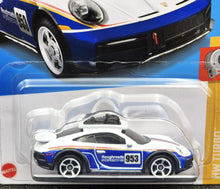 Load image into Gallery viewer, Hot Wheels 2024 Porsche 911 Rallye White/Blue #172 HW Turbo 5/5 New Long Card
