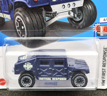Load image into Gallery viewer, Hot Wheels 2024 Humvee Dark Blue #33 HW First Response 4/10 New Long Card
