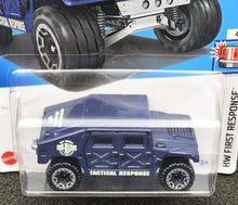 Load image into Gallery viewer, Hot Wheels 2024 Humvee Dark Blue #33 HW First Response 4/10 New Long Card
