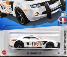 Load image into Gallery viewer, Hot Wheels 2024 &#39;10 Camaro SS White #86 HW First Response 9/10 New Long Card
