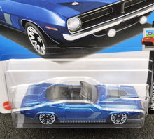 Load image into Gallery viewer, Hot Wheels 2024 &#39;70 Plymouth Barracuda Dark Blue #20 HW Roadsters 3/5 New Long Card
