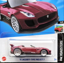 Load image into Gallery viewer, Hot Wheels 2024 &#39;15 Jaguar F-Type Project 7 Magenta #116 HW Roadsters 5/5 New Long Card
