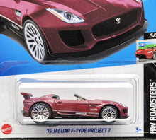 Load image into Gallery viewer, Hot Wheels 2024 &#39;15 Jaguar F-Type Project 7 Magenta #116 HW Roadsters 5/5 New Long Card
