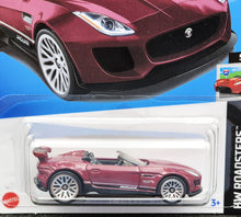 Load image into Gallery viewer, Hot Wheels 2024 &#39;15 Jaguar F-Type Project 7 Magenta #116 HW Roadsters 5/5 New Long Card
