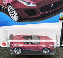 Load image into Gallery viewer, Hot Wheels 2024 &#39;15 Jaguar F-Type Project 7 Magenta #116 HW Roadsters 5/5 New Long Card
