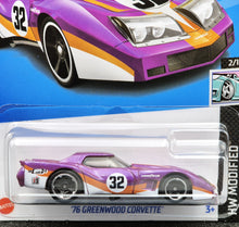Load image into Gallery viewer, Hot Wheels 2024 &#39;76 Greenwood Corvette Plum #11 HW Modified 2/10 New Long Card
